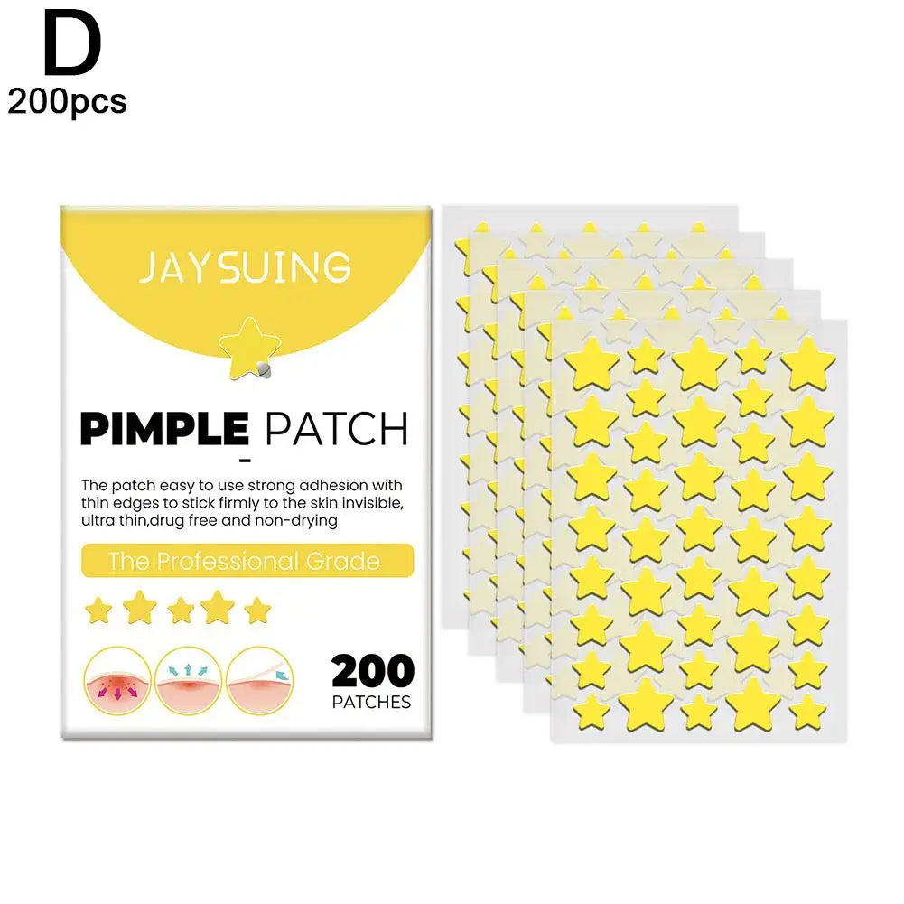 200pcs Star PE Pimple Patch Acne Invisible Acne Removal Stickers Originality Concealer Face Spot Beauty Skin Care Makeup Tools