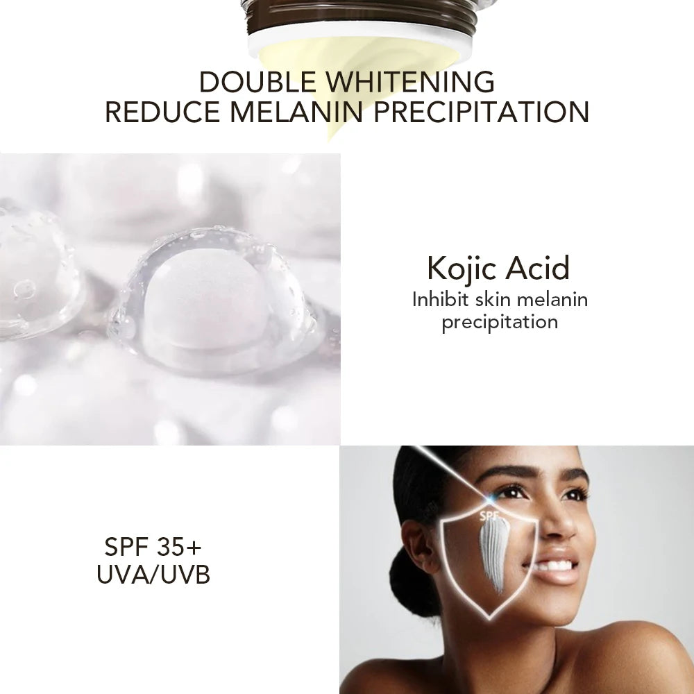 AILKE Remove Dark Spots Freckle Whitening Face Care Creams Sets Kojic Acid Spf Uva & Uvb Sunscreen Facial Skin Moisturizer