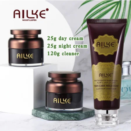 AILKE Remove Dark Spots Freckle Whitening Face Care Creams Sets Kojic Acid Spf Uva & Uvb Sunscreen Facial Skin Moisturizer