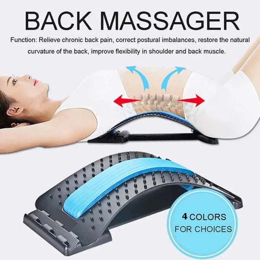 Adjustable Back Stretcher & Lumbar Support – Pain Relief & Posture Corrector for Lower Back