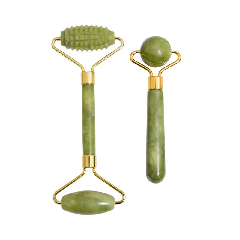 Natural Jade Roller Massager for Face Roller facial liftting Anti-wrinkle Gua Sha Jade Stone Face Massager Beauty Skin Care Tool