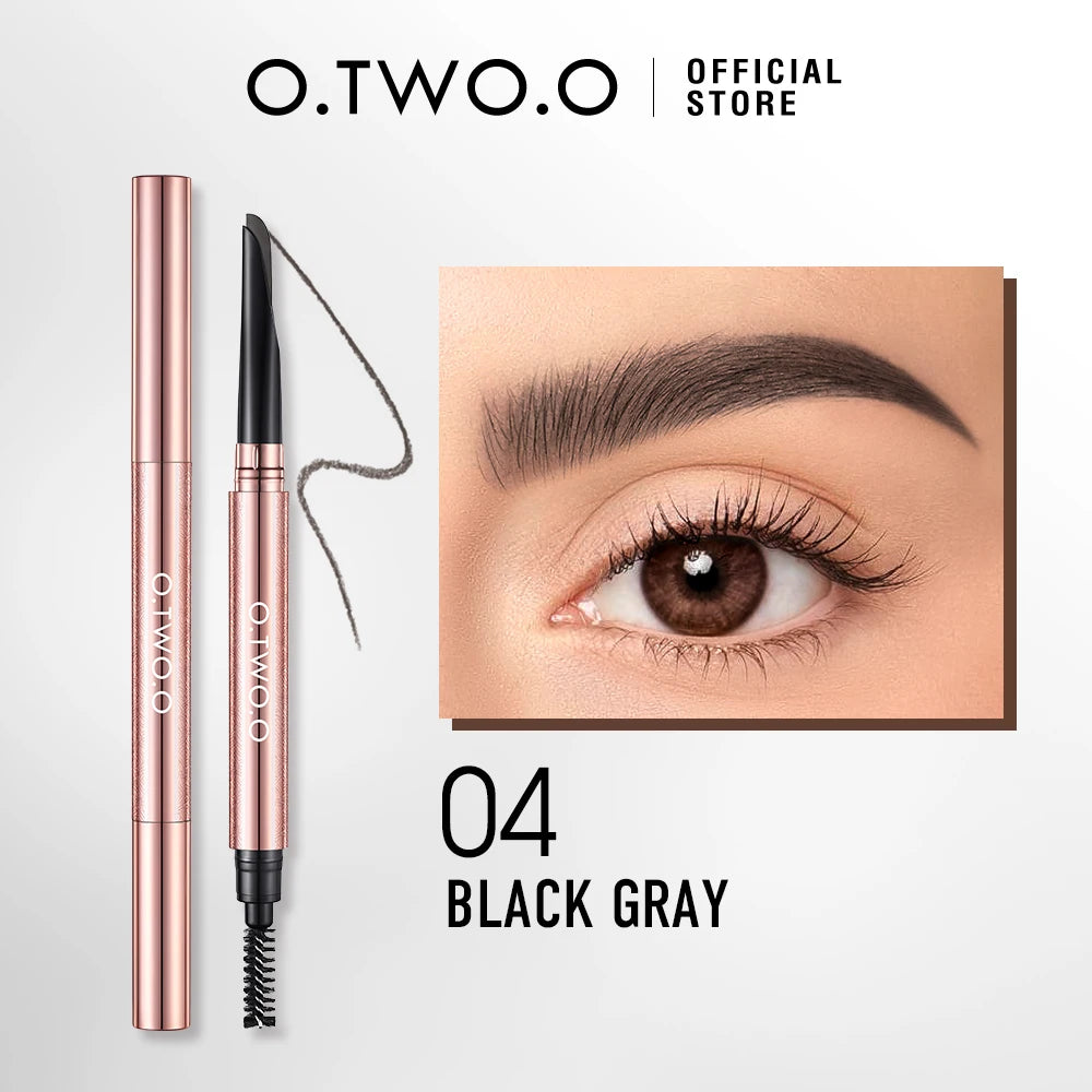 O.TWO.O Machete Eyebrow Pencil Waterproof Natural Long Lasting Smooth Fill Fluff Blendable High Pigment Brow Pencil Eye Makeup