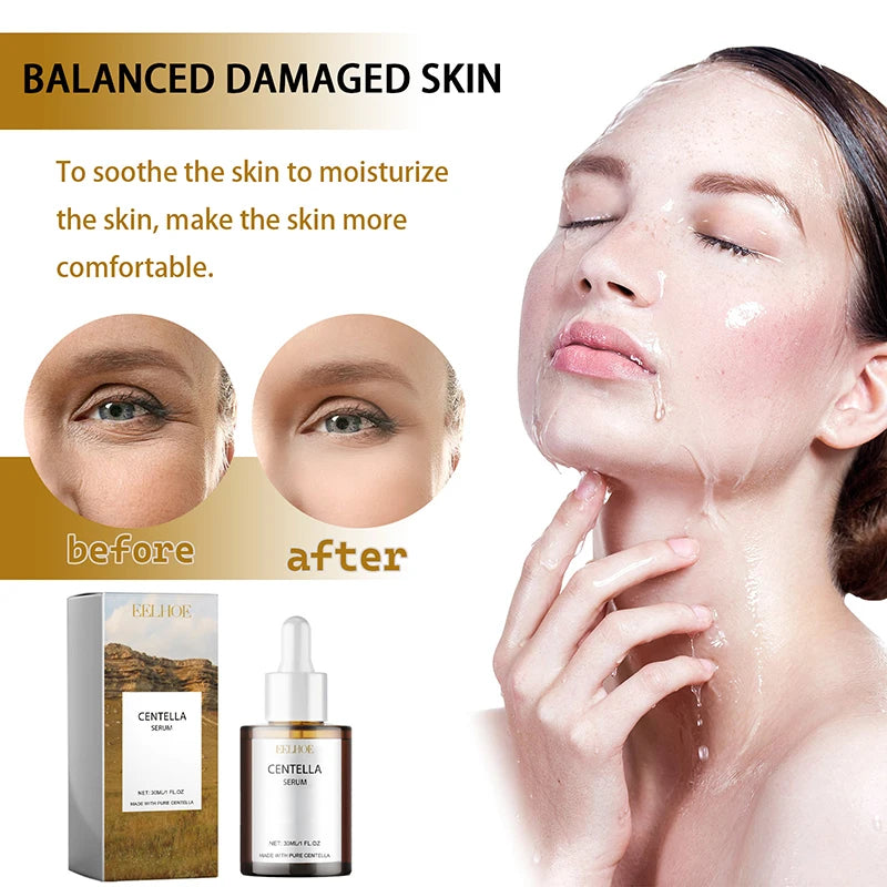 Centella Asiatica Face Serum Nourish Dry Skin Smoothing Facial Moisturizer Brighten Whiten Rejuvenation Essence Skin Care Makeup