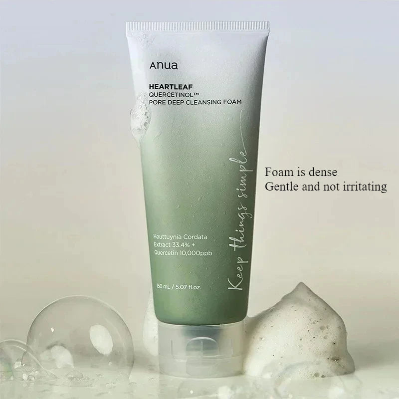 Anua Skin Care Set Heartleaf Face Wash Cleaner Foam Deep Cleaning Pore Control Makeup Cleansing Oil Korean Original Skincare Set