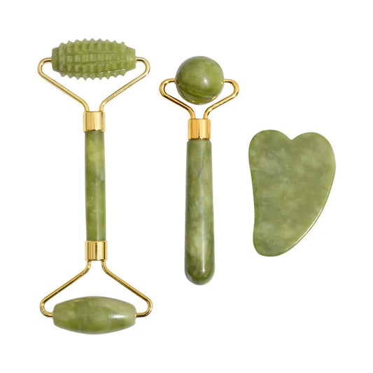 Natural Jade Roller Massager for Face Roller facial liftting Anti-wrinkle Gua Sha Jade Stone Face Massager Beauty Skin Care Tool