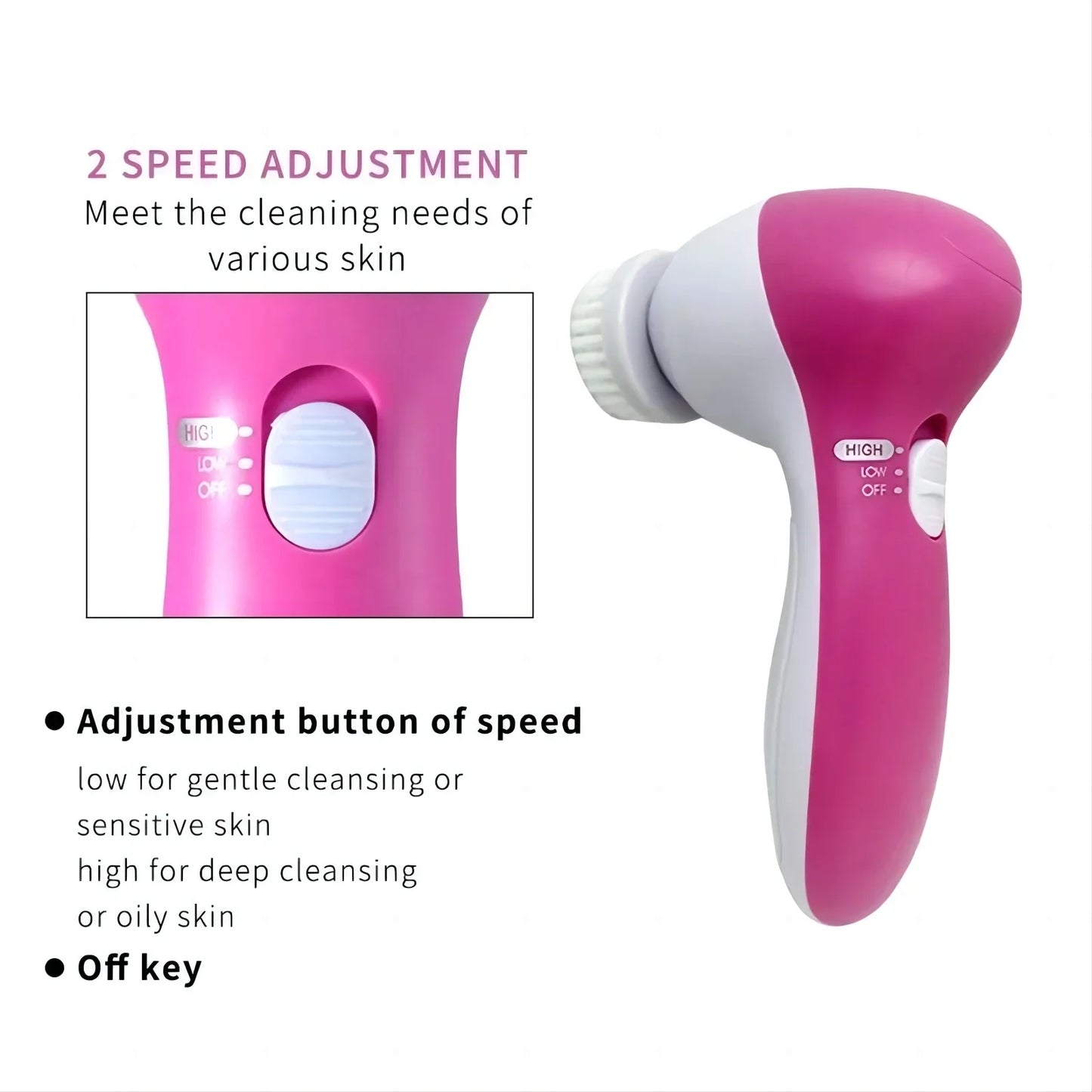 Facial Cleanser Pore Cleanser Face Massager Deep Electric Cleansing Brush Pore Cleaner Blackhead Remover Skin Beauty Care