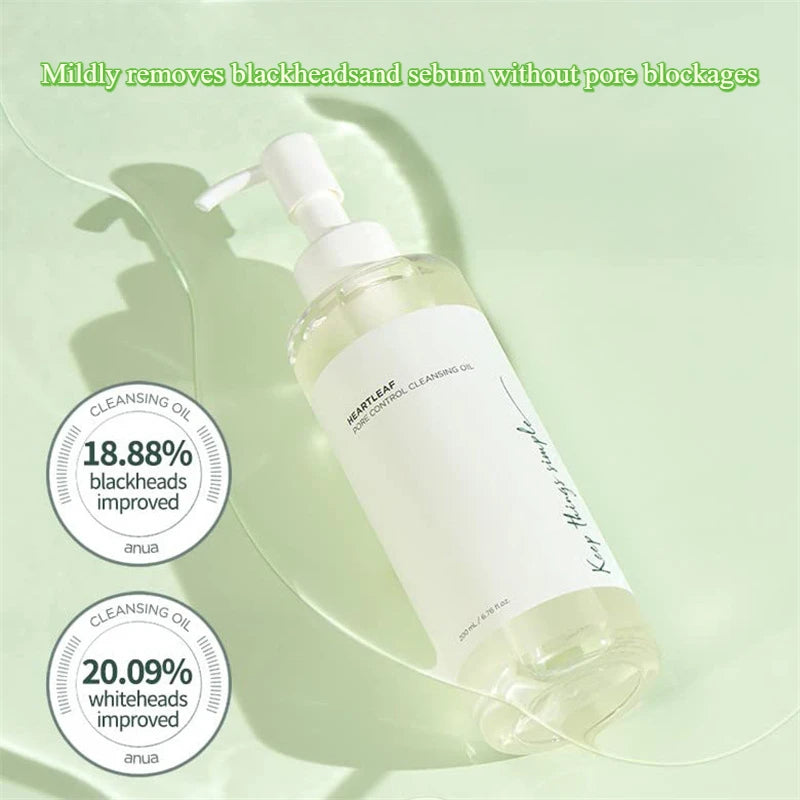 Anua Skin Care Set Heartleaf Face Wash Cleaner Foam Deep Cleaning Pore Control Makeup Cleansing Oil Korean Original Skincare Set