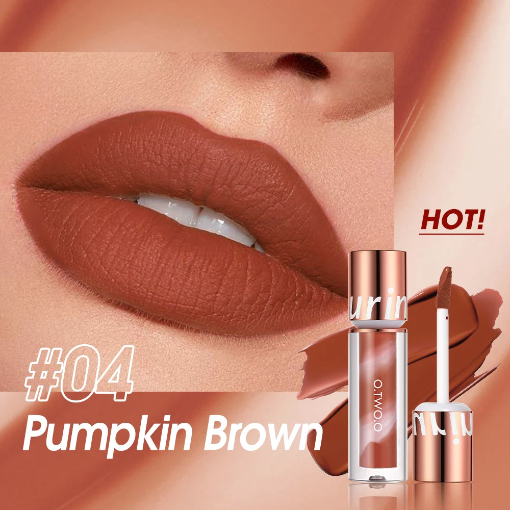 O.TWO.O Lipstick Lip Gloss Makeup Waterproof Velvet Non-stick Cup 8 Colors Lip Tint Matte Long Lasting Sexy Red Liquid Lip Stick