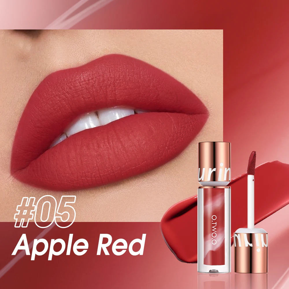 O.TWO.O Lipstick Lip Gloss Makeup Waterproof Velvet Non-stick Cup 8 Colors Lip Tint Matte Long Lasting Sexy Red Liquid Lip Stick