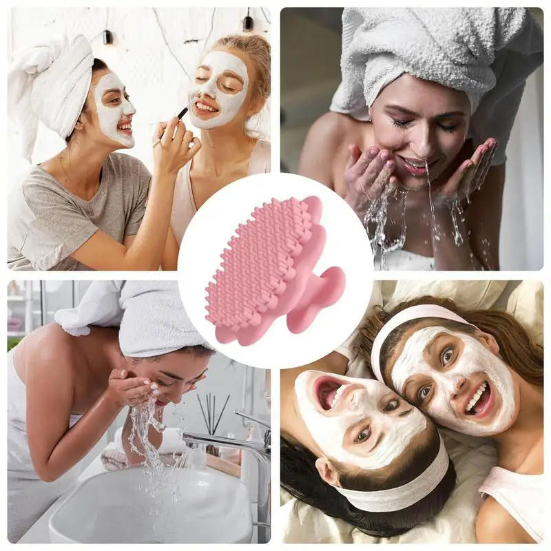 Silicone Face Scrub Skin Friendly Silicone Facial Brush Massage Portable Face Exfoliator Deep Cleaning Face Wash Scrubber Skin